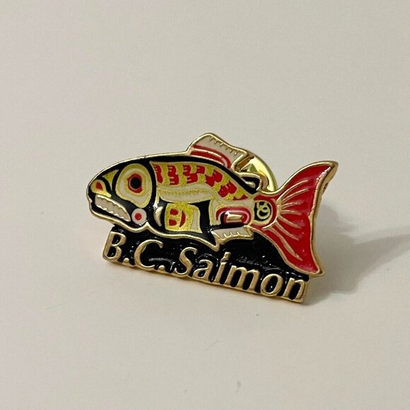 BC Salmon British Columbia Canada Pin - Picture 1 of 8